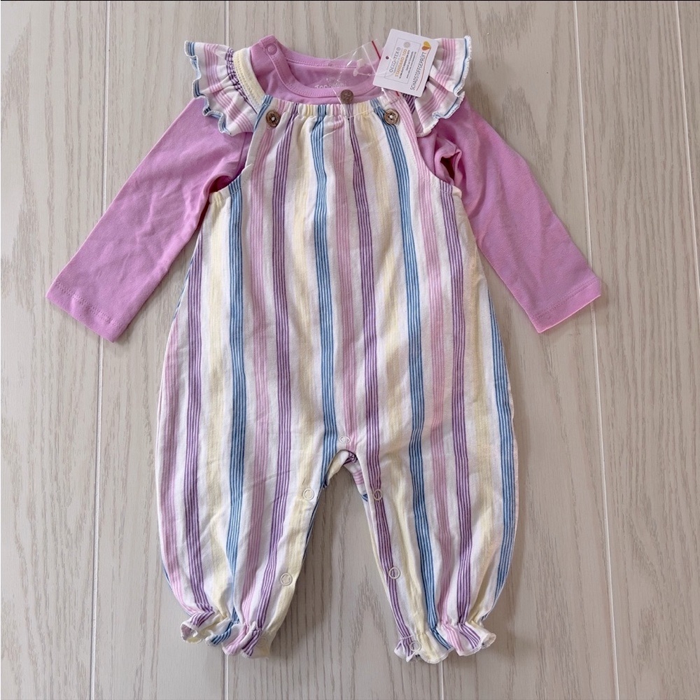 Topomini Romper with Ruffled Shoulders